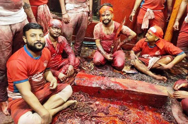 जनकपुरको राजदेवी मन्दिरमा दिइयो १५ हजार २५१ बोकाको बलि 